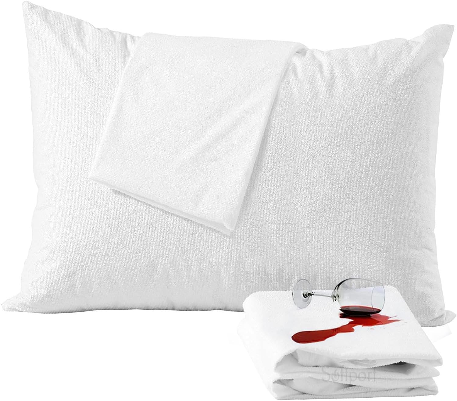 Waterproof Pillow Protector Zipper Design (2 Pack) – Bed Bug Proof Pillow Encasement 20 x 26 Inches
