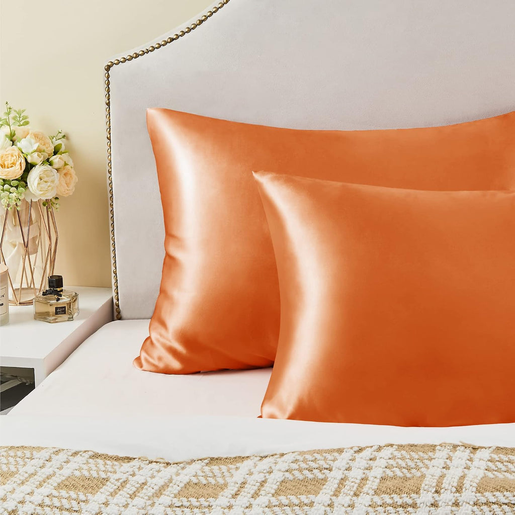 Bedelite Satin Pillowcase for Hair and Skin, Super Soft and Cooling Similar to Silk Pillow Cases 2 Pack with Envelope Closure, Gift for Wom…