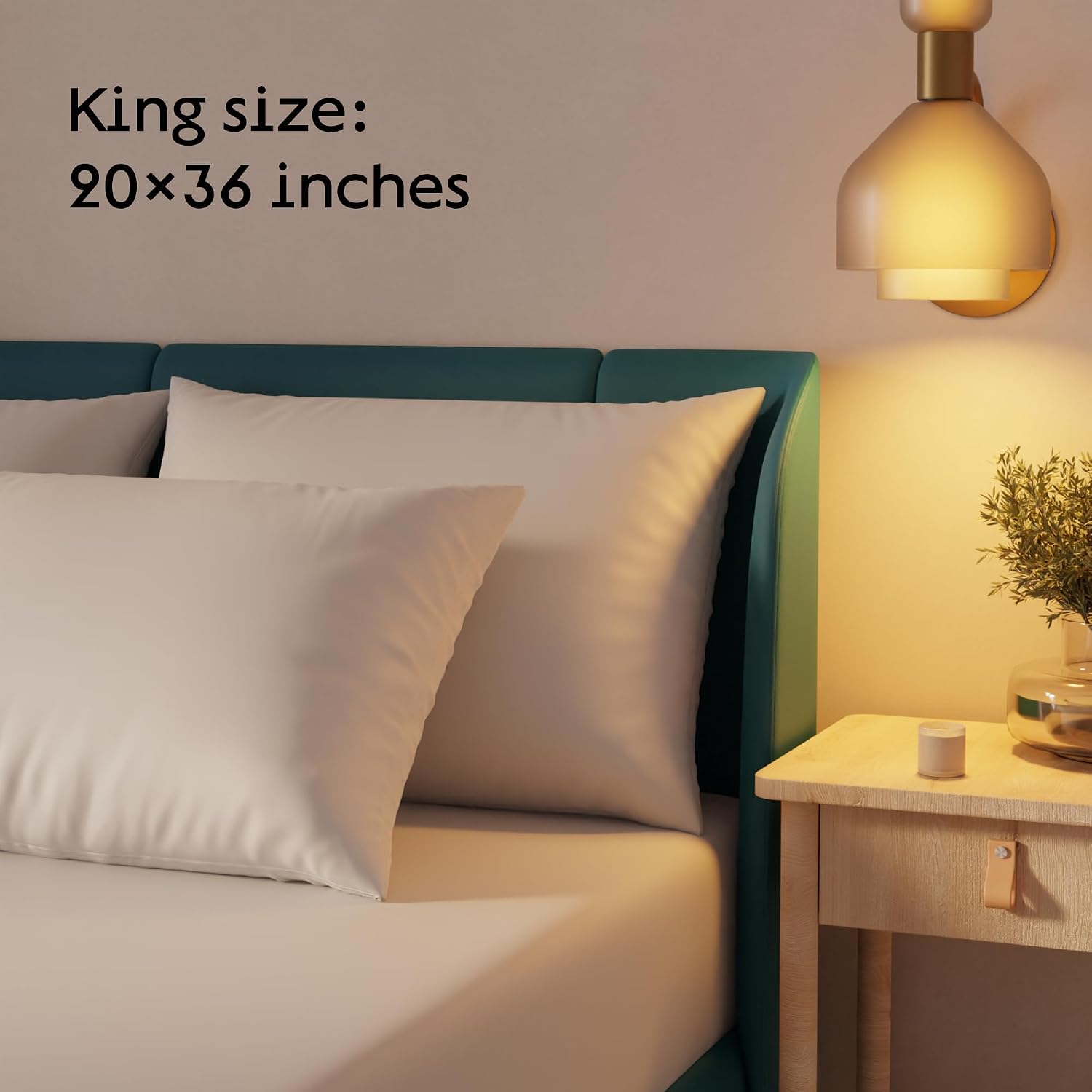 NiagaraSleepSolution Niagara 8 Pack Waterproof Pillow Protectors King 20x36 Inches Smooth Zipper Encasement Covers Quiet Cases Set White 8…