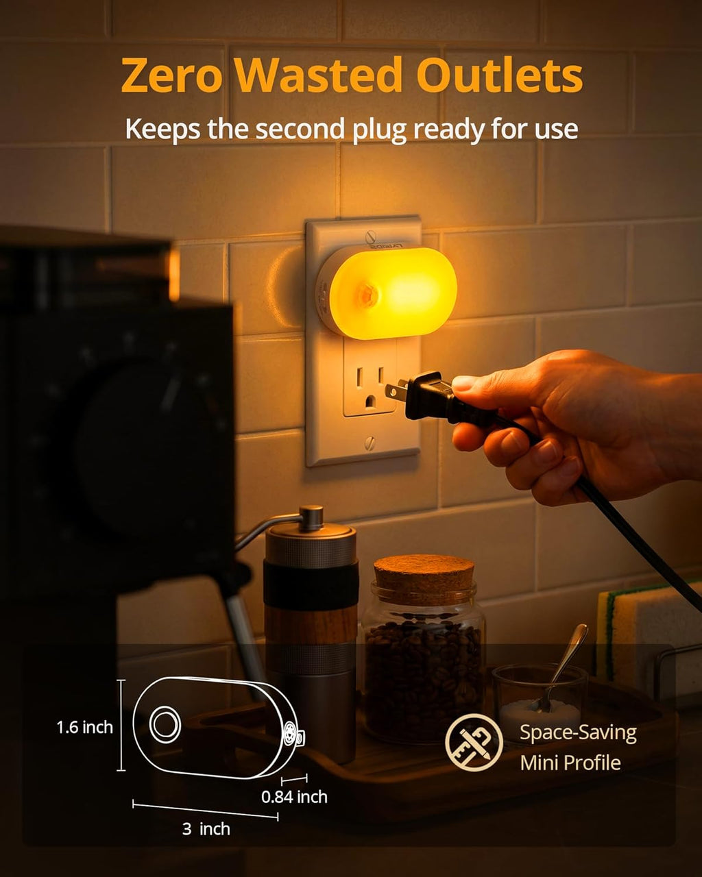 Lyridz 120LM Ultra Bright Plug-in Motion Sensor Night Light, Stepless Dimmable LED Nightlight, Always-On and Auto-Off, for Hallway…