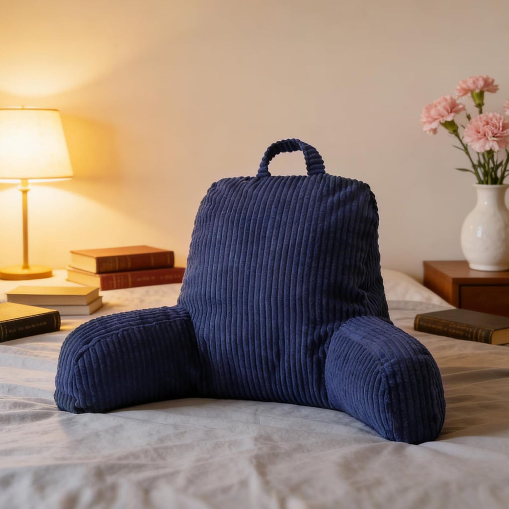 Reading Pillow for Sitting in Bed, Backrest Pillow with Shredded Memory Foam for Adult & Children, Comfy Back Support for Sofa and Floor…