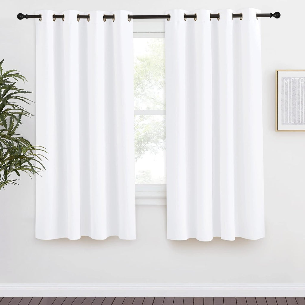 NICETOWN Room Darkening Window Treatment Curtain, Pure White, 1 Panel, 55 by 68, Energy Smart Thermal Insulated Block Out Sunlight Shade…