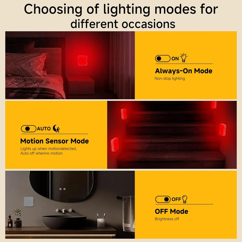 Bestendony Red Light Night Lights Motion Sensor Red Lights Rechargeable RedLight Magnetic 670 nm Red Light for Sleep relaxation…