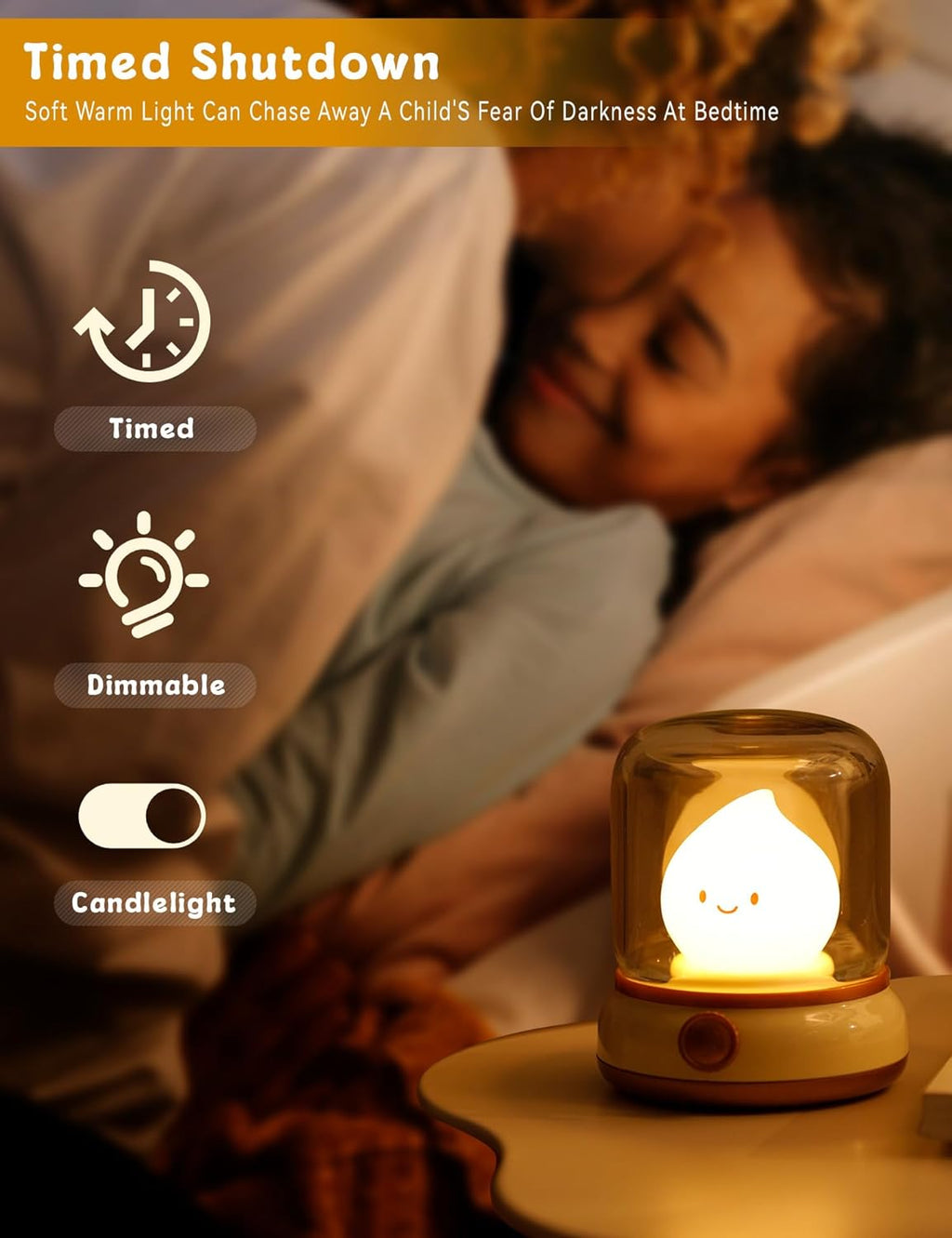 WANIDEA Flameless Candles Lamp, Led Candles, Cute Kerosene Lamp, Silicone Flame Amber Light, Adjustable Dimmable Rechargeable Night Light…