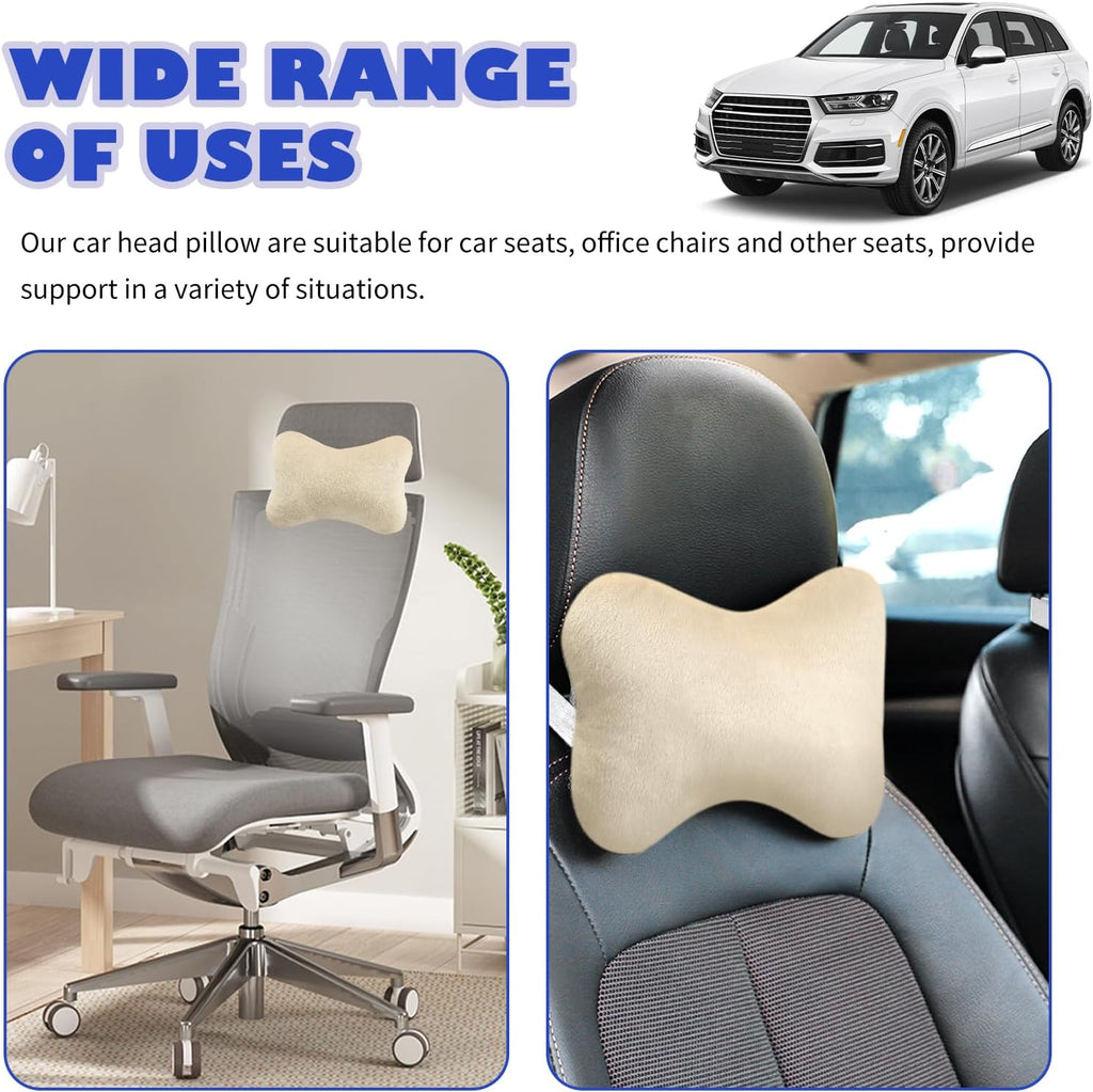 2PCS Car Headrest Pillow, Soft & Comfortable Car Neck Pillow for Driving Fatigue Relieve, All-Season Universal Cars Head Rest Pillows…
