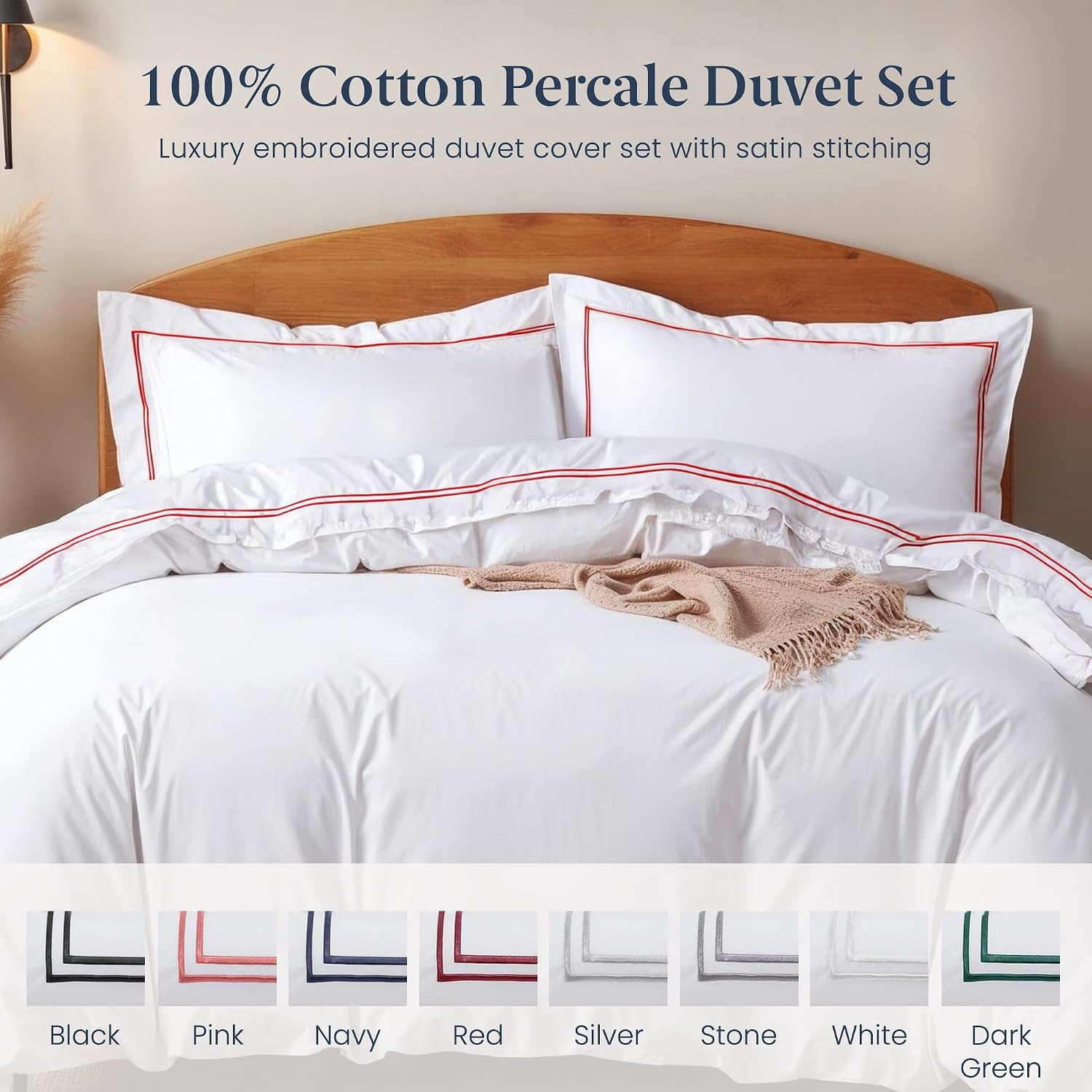 Ella Jayne Twin Duvet Cover (2 Pieces), 100% Cotton Percale, Twin/Twin XL, Soft, Breathable & Lightweight Including Duvet Cover Twin (1…