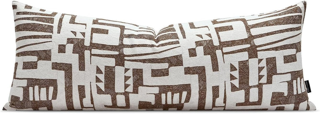 Aibuhome Long Lumbar Pillow Cushion Cover 14x36, Double Sided Modern Geometric High-Density Jacquard Polyester Pillow Cover for Sofa, Bed,…
