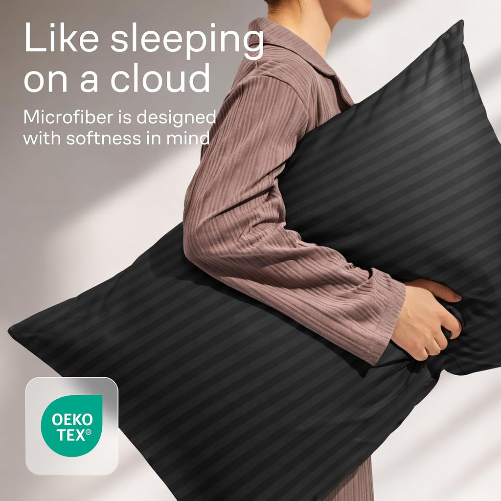 Ultra Soft Pillow Protectors with Zipper King Size - Set of 4 Breathable Pillow Covers - 100% Protection Against Stains, Dust & Dirt…