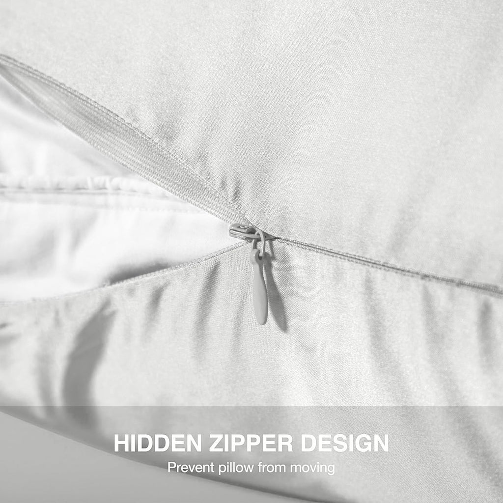 Mulberry Silk Pillowcase for Hair and Skin Standard Size 20"X 26" with Hidden Zipper Soft Breathable Smooth Cooling Pillow Covers for…