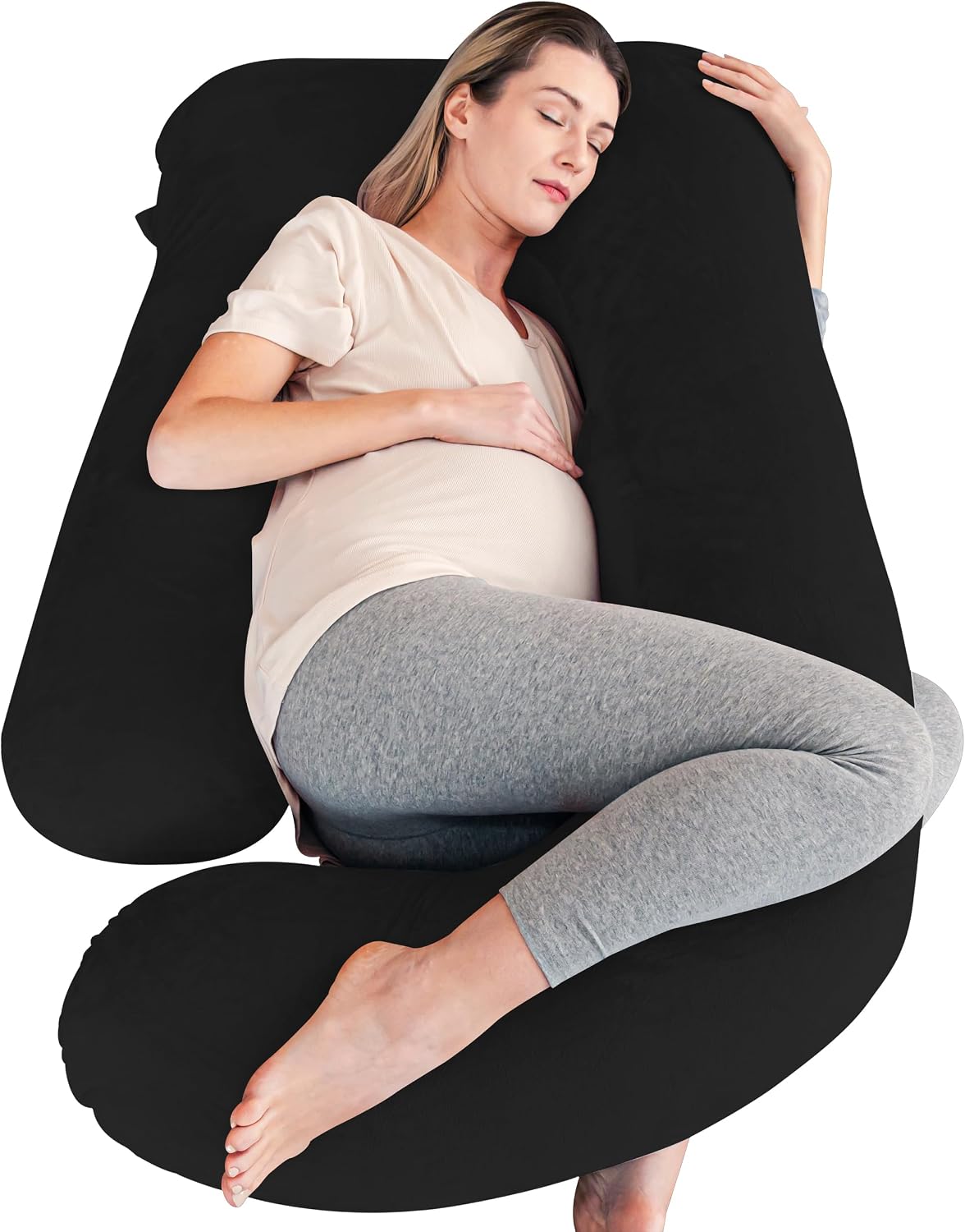 Cute Castle Pregnancy Pillows, Soft U-Shape Maternity Pillow with Removable Cover - Full Body Pillows for Adults Sleeping - Pregnancy…