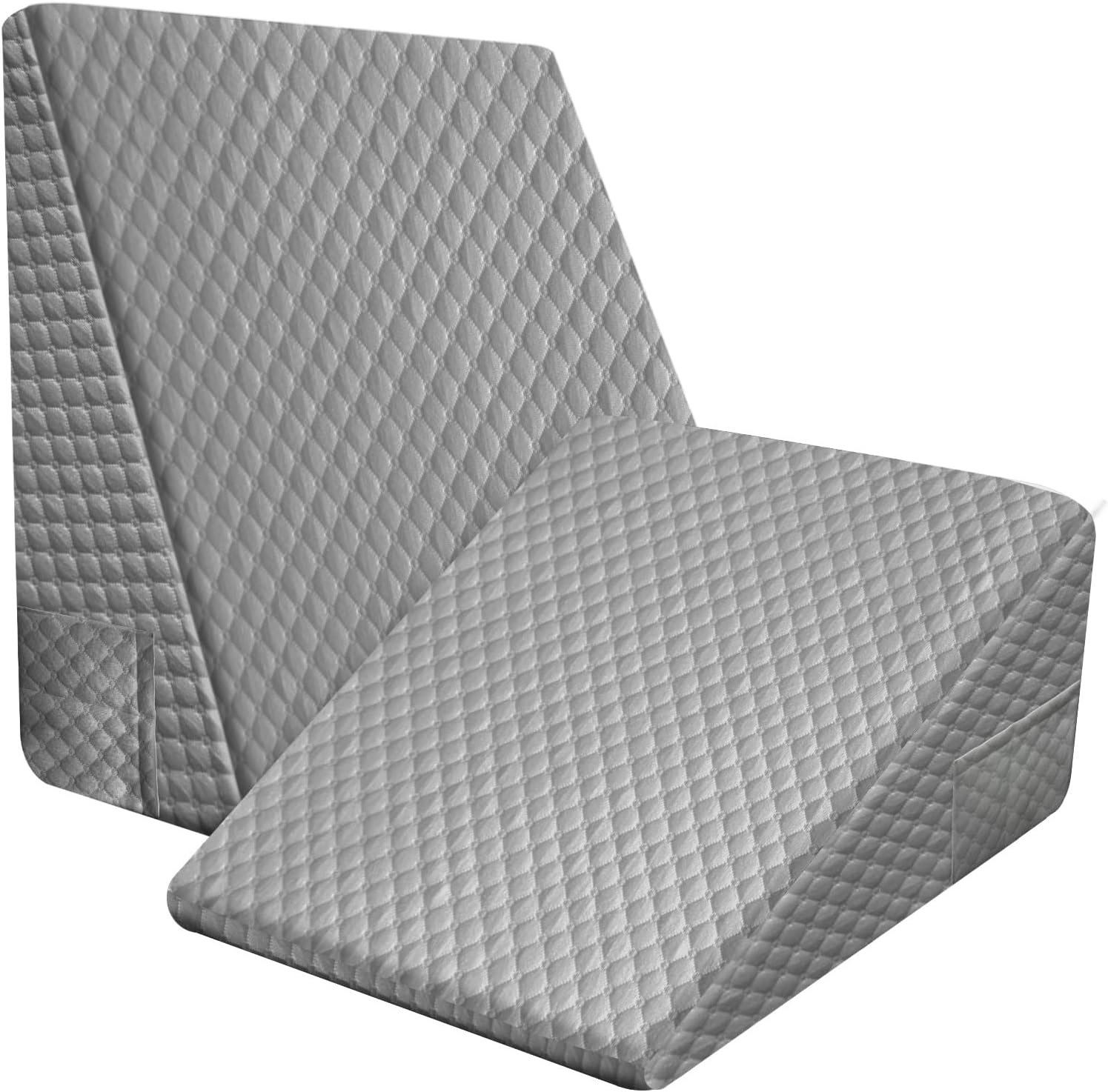Oaisz Wedge Pillow, 7.5 Inch Bed Wedge Pillow for Headboard, Pillow Wedge for Acid Reflux Relief, After Surgery, Sleeping, Back, Memory Fo…