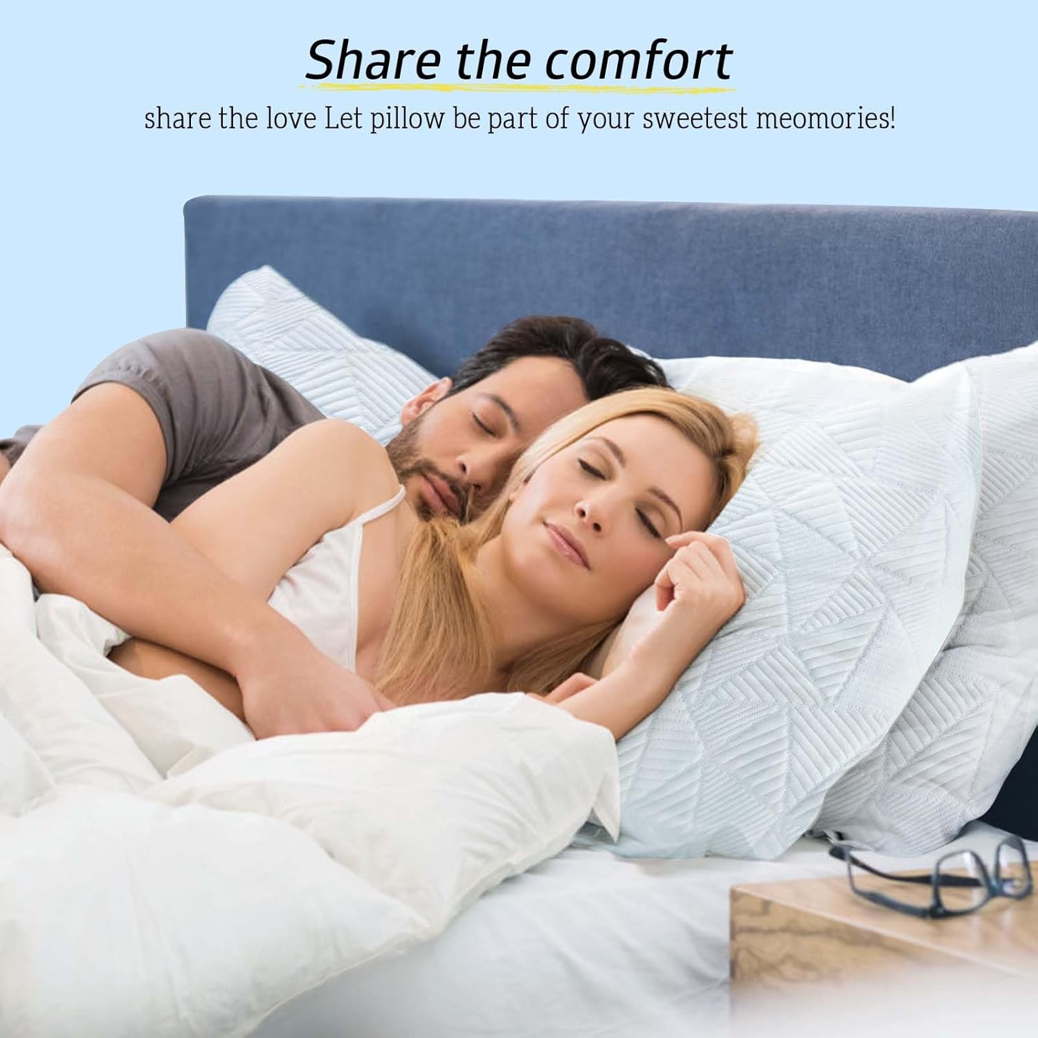 BETU Cooling King Size Pillows Set of 2, Shredded Memory Foam Cool Pillows for Hot Sleepers, Adjustable Firm Soft Support Bed Pillows…