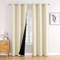 ChrisDowa 100% Blackout Curtains 78 inch Long for Bedroom with Black Liner, 2 Thick Layers Total Blackout Thermal Insulated Grommet Window…