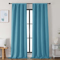 Simplebrand Ava Turquoise Blackout Curtains for Bedroom 96 Inches Long 2 Panels, Solid Thermal Insulated, Energy Saving Nursery Window Trea…