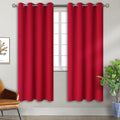 BGment Red Blackout Curtains 72 Inch Length 2 Panels Set, Grommet Thermal Insulated Room Darkening Curtains for Bedroom, Each 46 x 72 Inch…