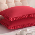 Aerlomi Ruffled Pillowcases, Queen Pillow Shams 20x30 Set of 2, Brushed Microfiber with Envelope Closure, Soft Wrinkle-Resistant, Re…