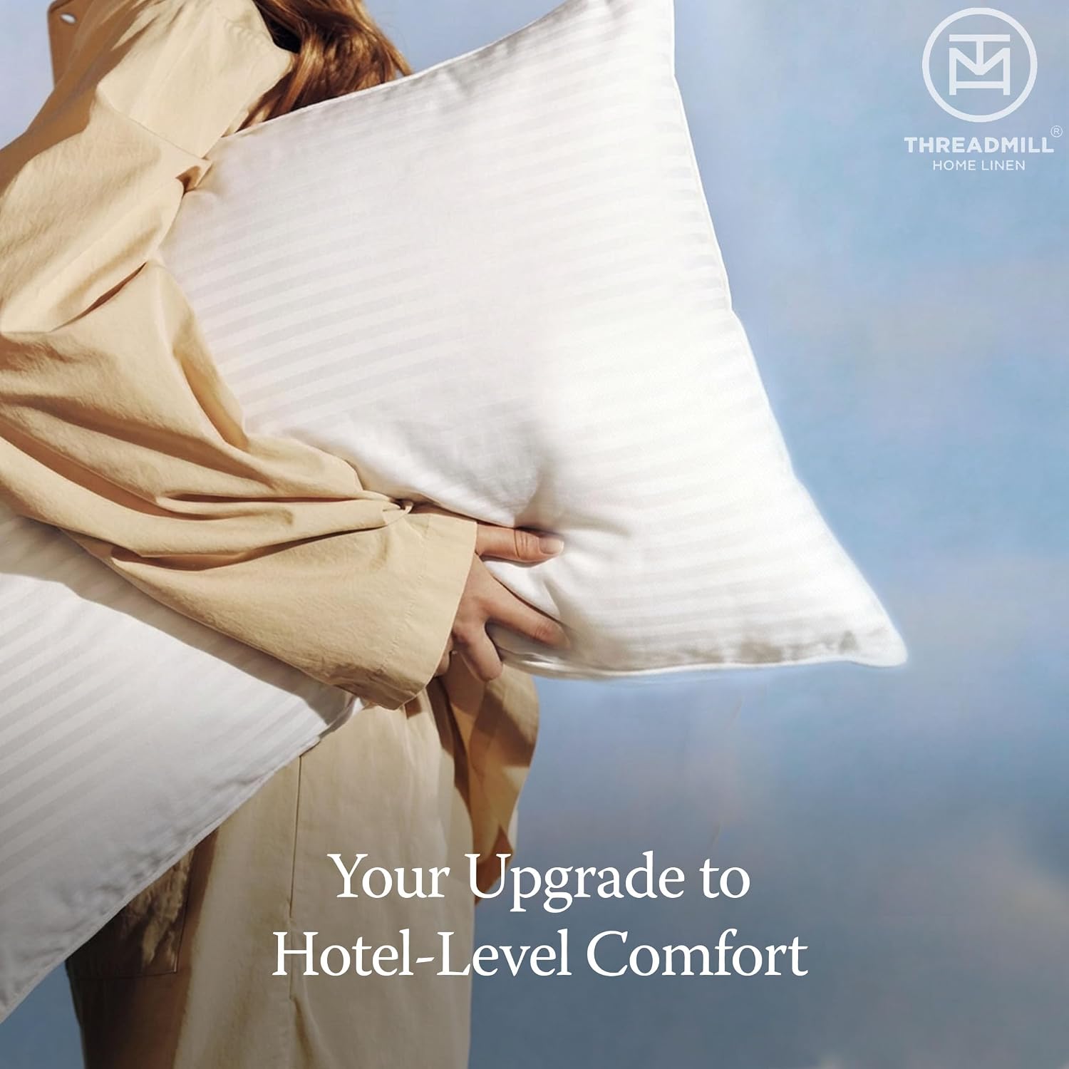 Threadmill Soft Bed Pillows Standard Size Set of 2 | Down Alternative Cooling Bed Pillow for Sleeping | Soft Pillows | 20 x 26 Hotel…
