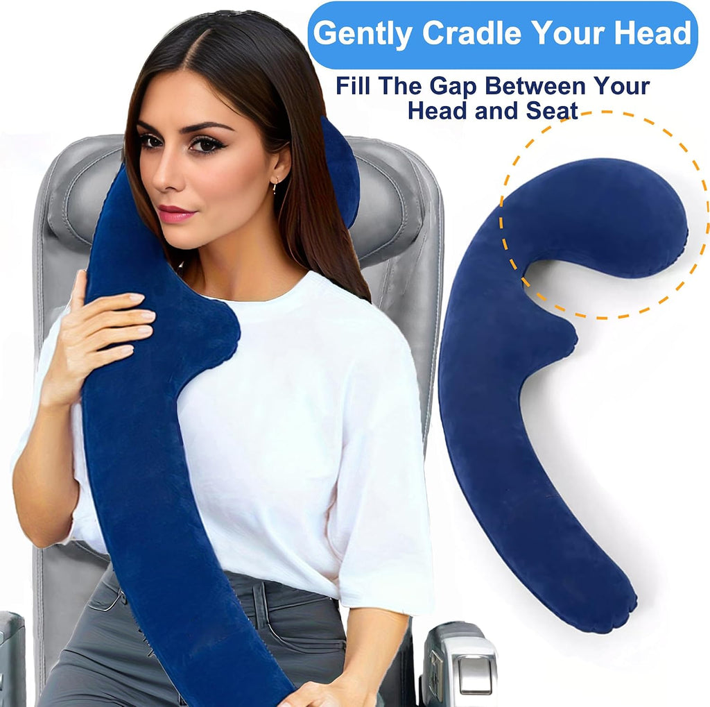 Inflatable Neck Pillow for Traveling on Plane, Inflatable Travel Pillows for Airplanes, Kids Body Pillow, Kids Neck Pillows for Travel…