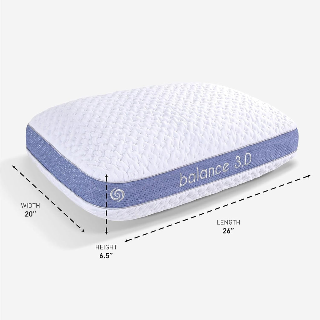 Bedgear Balance Performance Pillow – 3.0 - Moisture Wicking Bed Pillow for All Sleep Positions - Medium Firmness Bed Pillow - Washable…