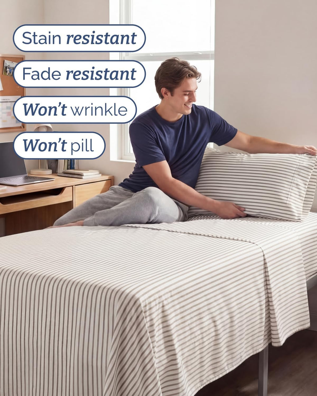 Twin XL Size 3 Piece Sheet Set - Comfy Breathable & Cooling Sheets - Hotel Luxury Bed Sheets for Women & Men - Deep Pockets, Easy-Fit…
