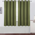 Lemomo Olive Green Blackout Curtains 52 x 63 Inch Length/Set of 2 Curtain Panels/Thermal Insulated Room Darkening Blackout Curtains for Bed…
