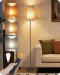 64.2'' Dimmable Floor Lamp for Living Room with Remote and Foot Switch, Corner Floor Lamp for Bedroom, Includes 10W A19 Bulb, Modern…