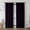 Simplebrand Ava BlackBerry Blackout Curtains for Bedroom 72 Inch Length 2 Panels Set, Privacy Thermal Insulated Rod Pocket Window Curtains…
