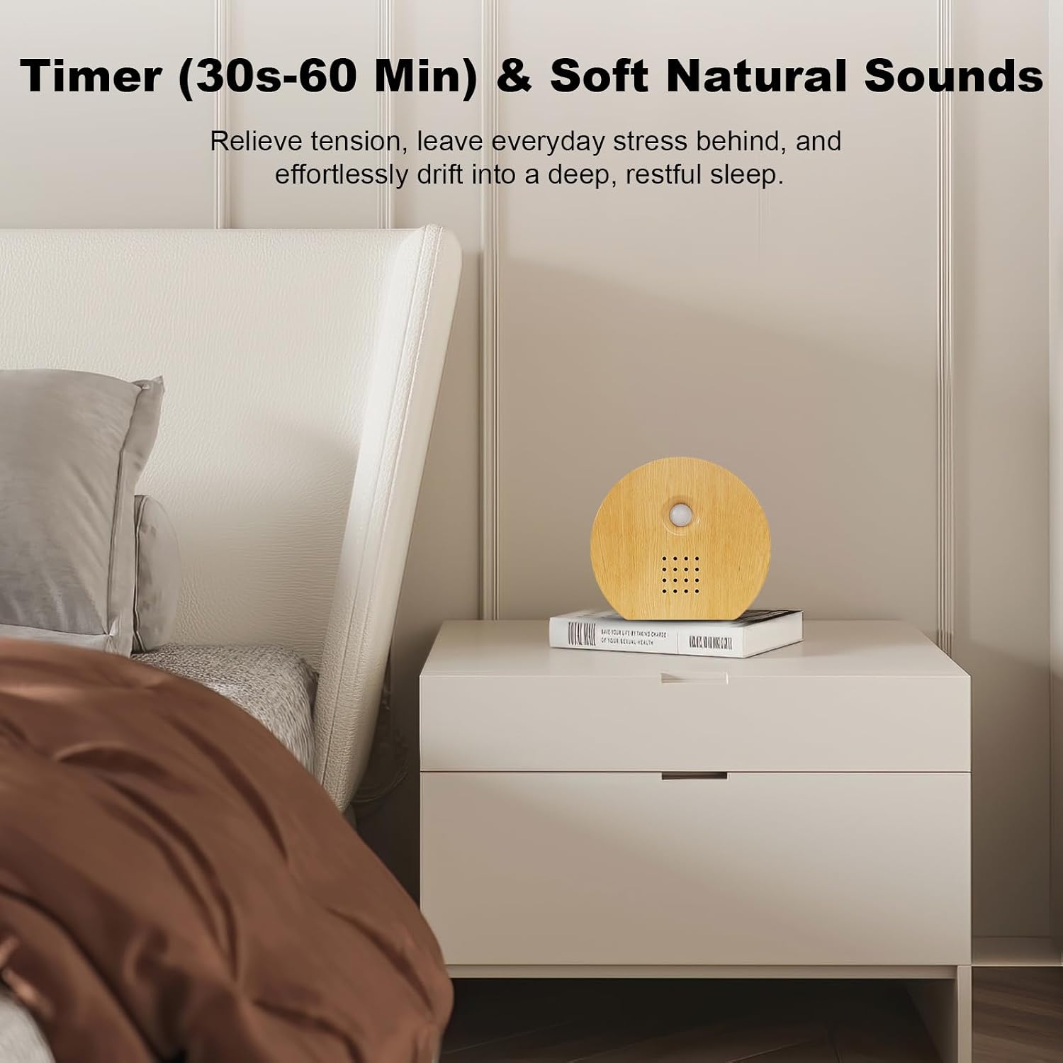Seektain Singing Bird Box with Motion Sensor, White Noise Nature Sound Machine for Bathroom Privacy & Home, 9 Soothing Bird & Water…