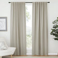 Nicetown Living Room Room Darkening Curtains, Soft and Smooth Fabric Draperies and Panels, Privacy Energy Smart Curtains for Patio Door (Na…