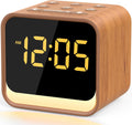 Housbay Wooden Sound Machine Alarm Clock for Bedrooms - Gentle Wake-Up with Birdsong, White Noise for Sleeping, Small Digital Clock for…