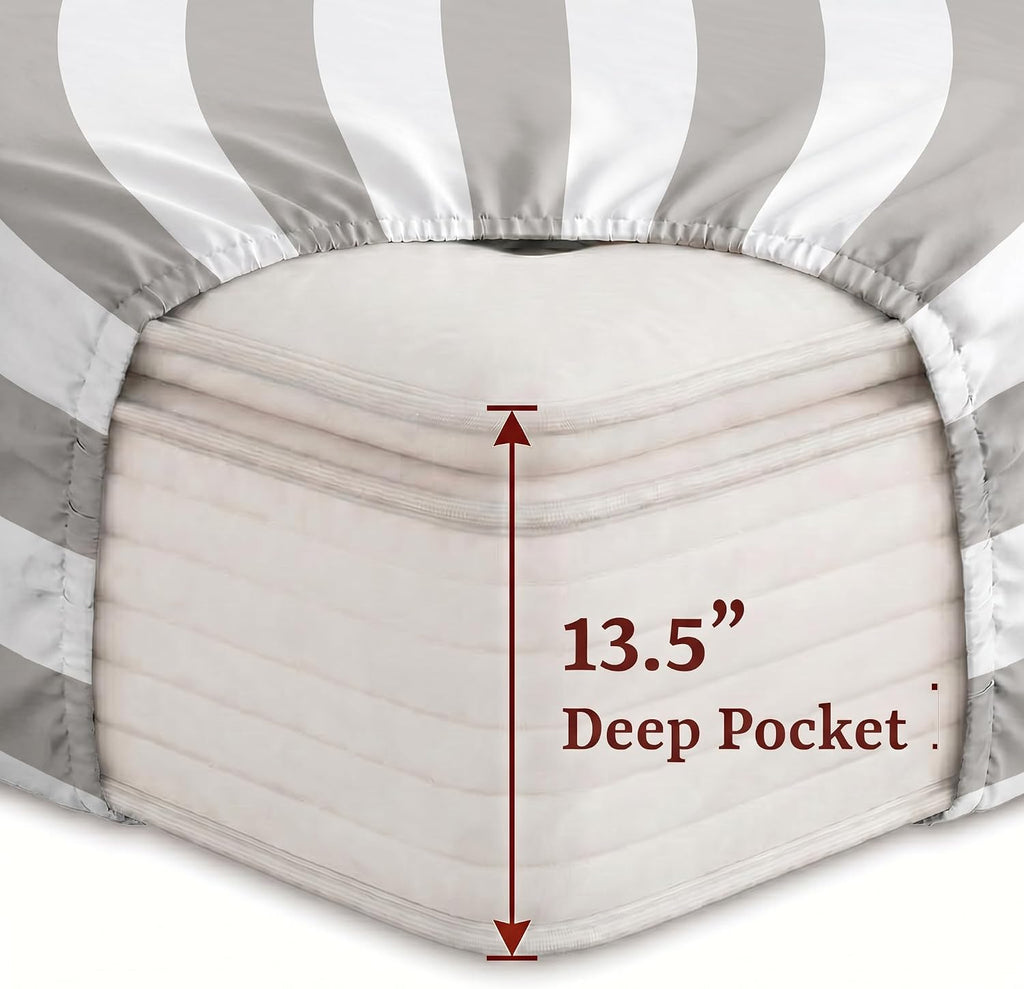 Perupima Peru Pima 415 Thread Count Percal Full Sheet Set - 100% Peruvian Pima Cotton, 4 Piece (Flat, Fitted, 2 Pillowcases) - Cooling, Cri…
