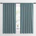 NICETOWN Greyish Blue Blackout Curtains Panels for Window, Thermal Insulated Rod Pocket Blackout Drapes/Draperies for Living Room (2…