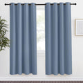NICETOWN Blackout Curtain Panel, W55 x L78, 1 PC, Stone Blue Color, Light Blocking Room Darkening Window Drape for Nursery/Bedroom, Ring Top