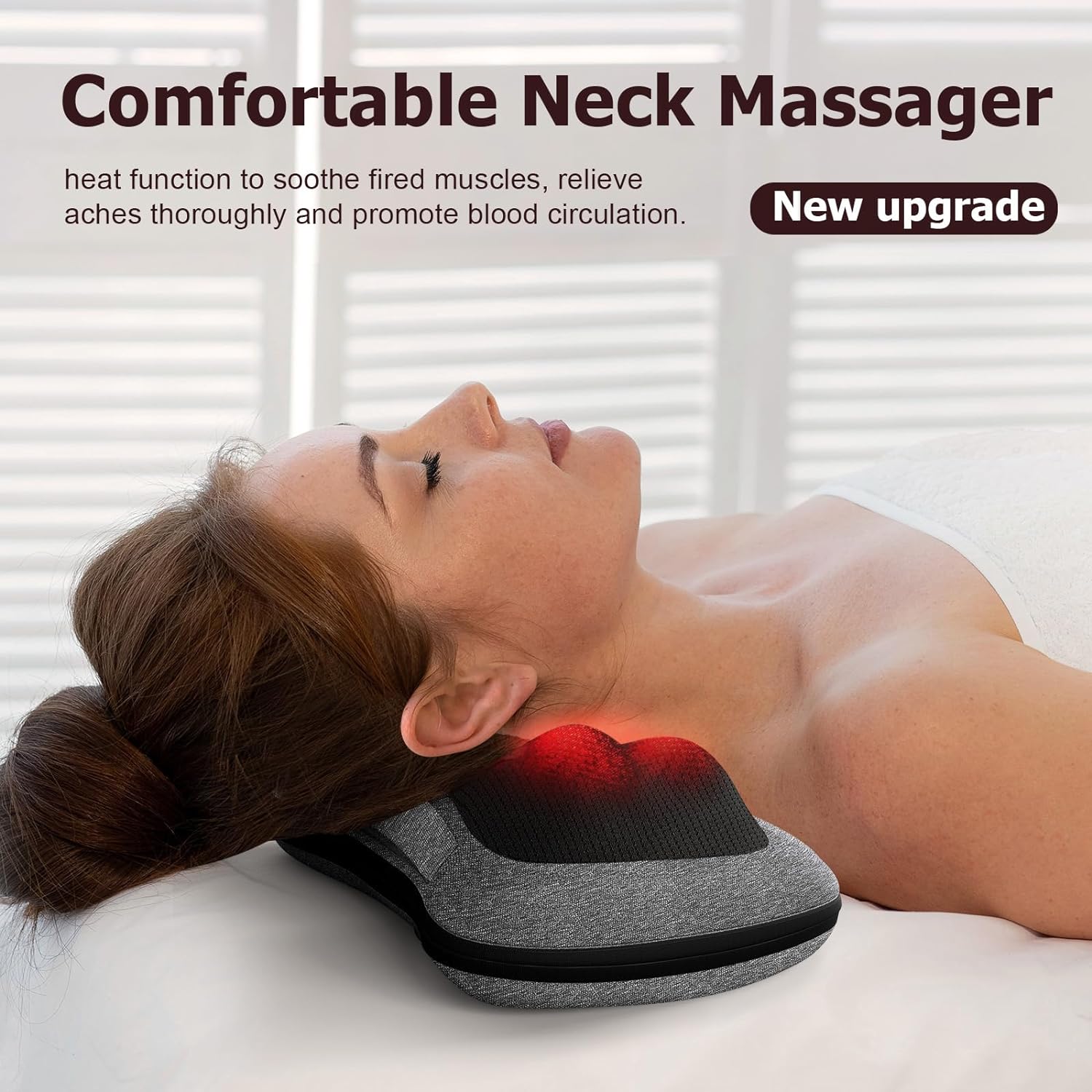 Viktorjurgen VIKTOR JURGEN Shiatsu Back Massager with Heat – Deep Tissue Massage for Neck, Shoulder, Leg, Upper & Lower Back, Electric Kne…