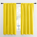 Nicetown Bright Yellow Blackout Curtains 63 inches Long for Living Room, Darkening Window Curtain Panels, easy maintenance Solid Thermal…