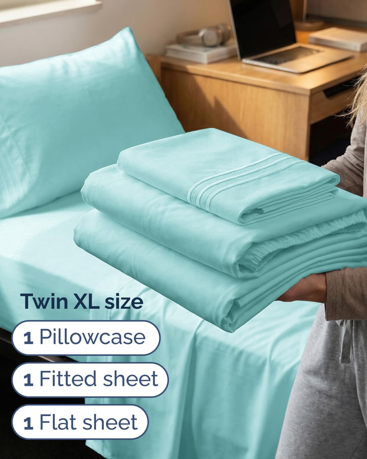 Twin XL Size 3 Piece Sheet Set - Comfy Breathable & Cooling Sheets - Hotel Luxury Bed Sheets for Women & Men - Deep Pockets, Easy-Fit…