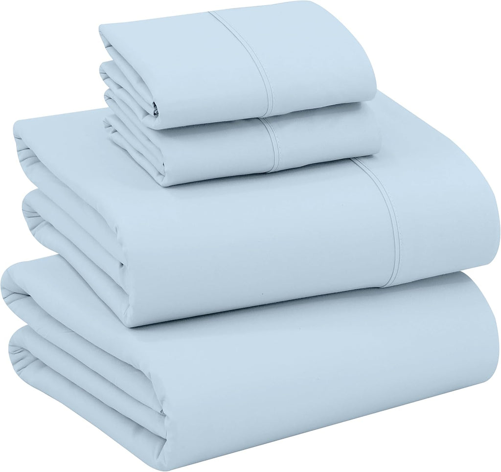 Ruvanti 100% Cotton Percale Sheets California King Size – Crisp Cooling Bed Sheets for Hot Sleepers, Deep Pocket 14”, Soft Breathable & Dur…