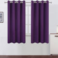 Lemomo Blackout Curtains 52 x 63 inch/Purple Curtains Set of 2 Panels/Thermal Insulated Room Darkening Bedroom Curtains 63 inch silver