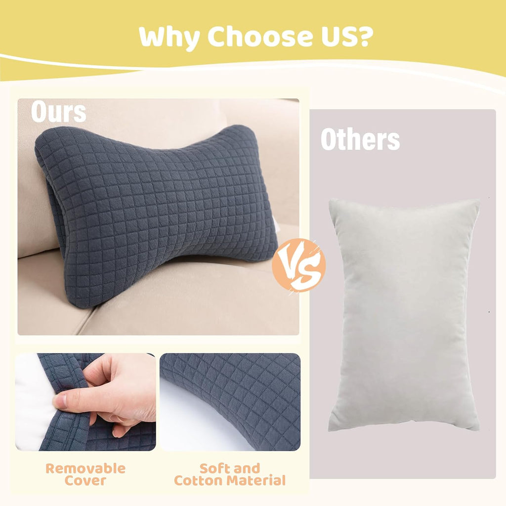 vocheer 11x7in Mini Travel Pillow, Small Pillows for Sleeping, Tiny Pillows for Neck, Wrist, Lumbar and Knee, Pets Pillow, Cotton, Cover…