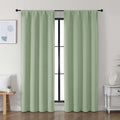 Simplebrand Ava Light Green Blackout Curtains for Bedroom 72 Inch Length 2 Panels Set, Privacy Thermal Insulated Rod Pocket Door Window Cur…