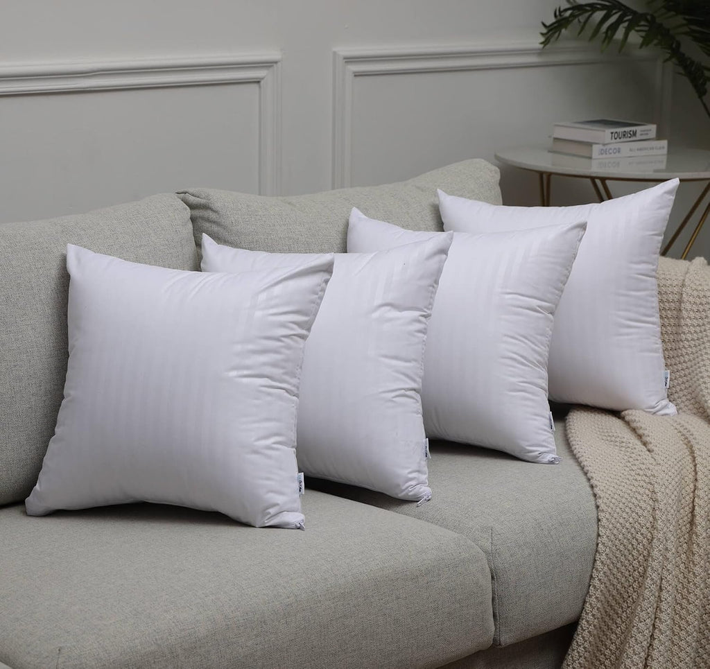 Kingnex Feather Proof Euro Pillow Protectors 28x28 Waterproof Cover for Goose Down Square Throw Pillows 2 Pack