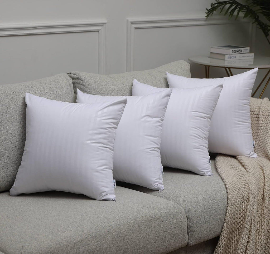 Kingnex Feather Proof Pillow Protectors 20x20 Waterproof Cover for Goose Down Square Throw Pillows 2 Pack