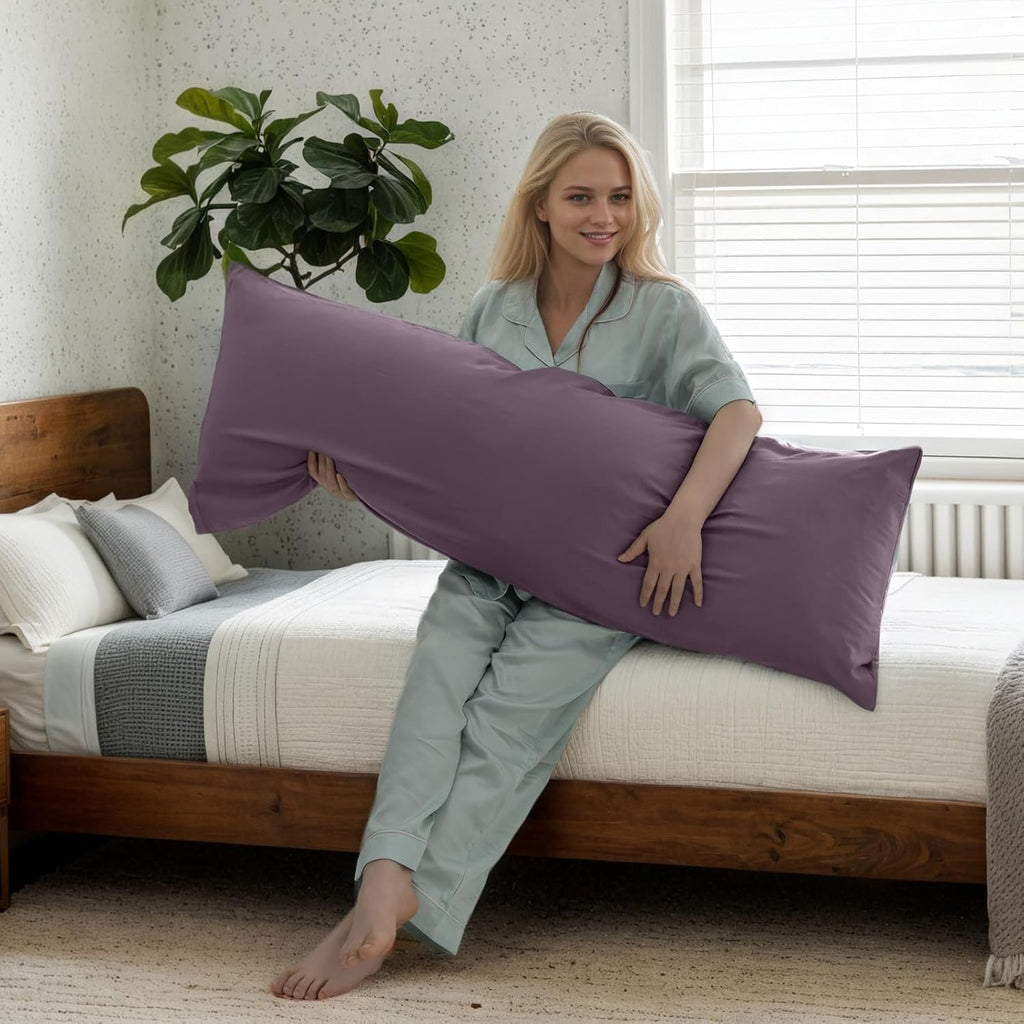 Body Cooling Pillow Cases Cover, Bamboo Rayon Body Pillowcases with Zipper Closure, Cool & Breathable Pillow Case for Hot Sleepers and…