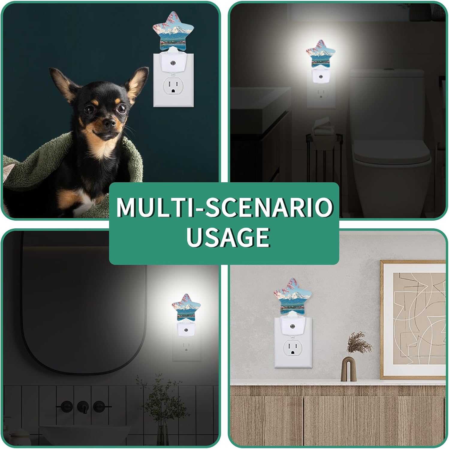Mount Fuji Star Night Light Plug in, Soft Glow Night Light for Kids Bedroom Nursery, Gentle Warm Light for Sleep, Compact Lamp for…