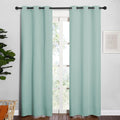 NICETOWN Window Curtain Panels, Thermal Curtains Insulated Solid Grommet Blackout Draperies/Drapes for Loft Window (Aqua, One Pair, 34 by…