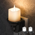 Briignite Candle Night Light, Warm White Night Lights Plug into Wall 2 Pack, LED Flicker Candle Night Light with Light Sensor, 0-100LM…