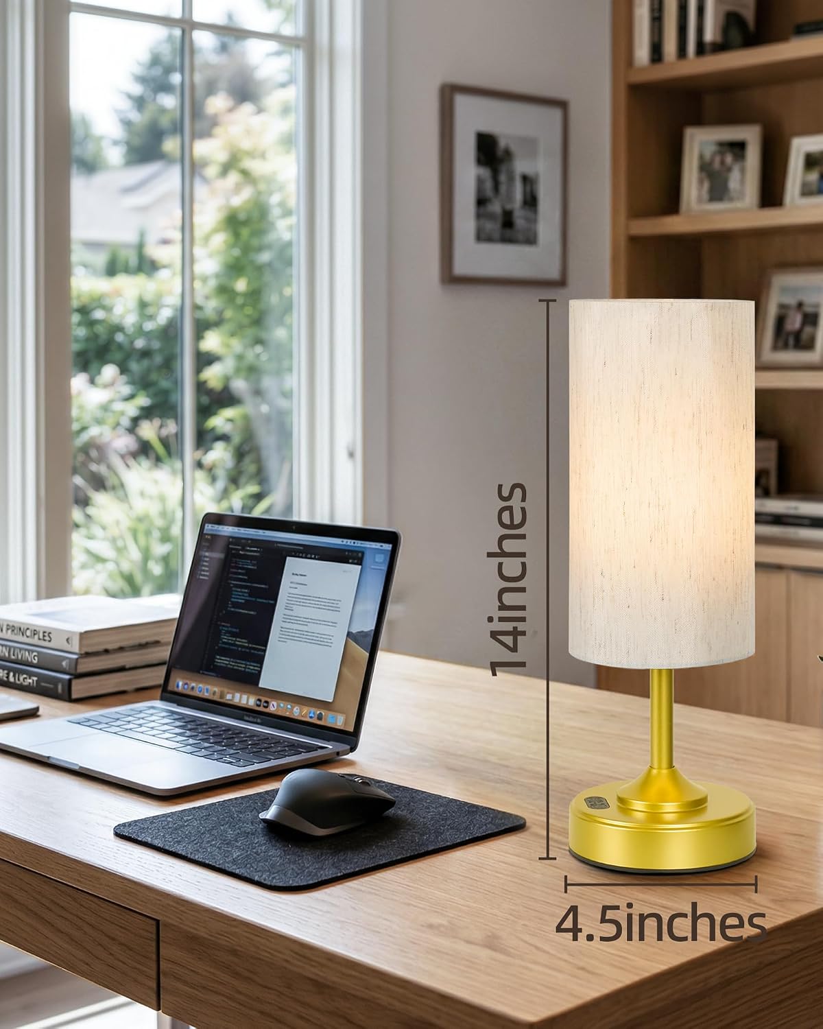 EZVALO Battery Lamp, Dimmable, Ambient Light, Gold-Toned, 2700K, Timer, Touch Control, Portable, LED, Battery Operated, Rechargeable…