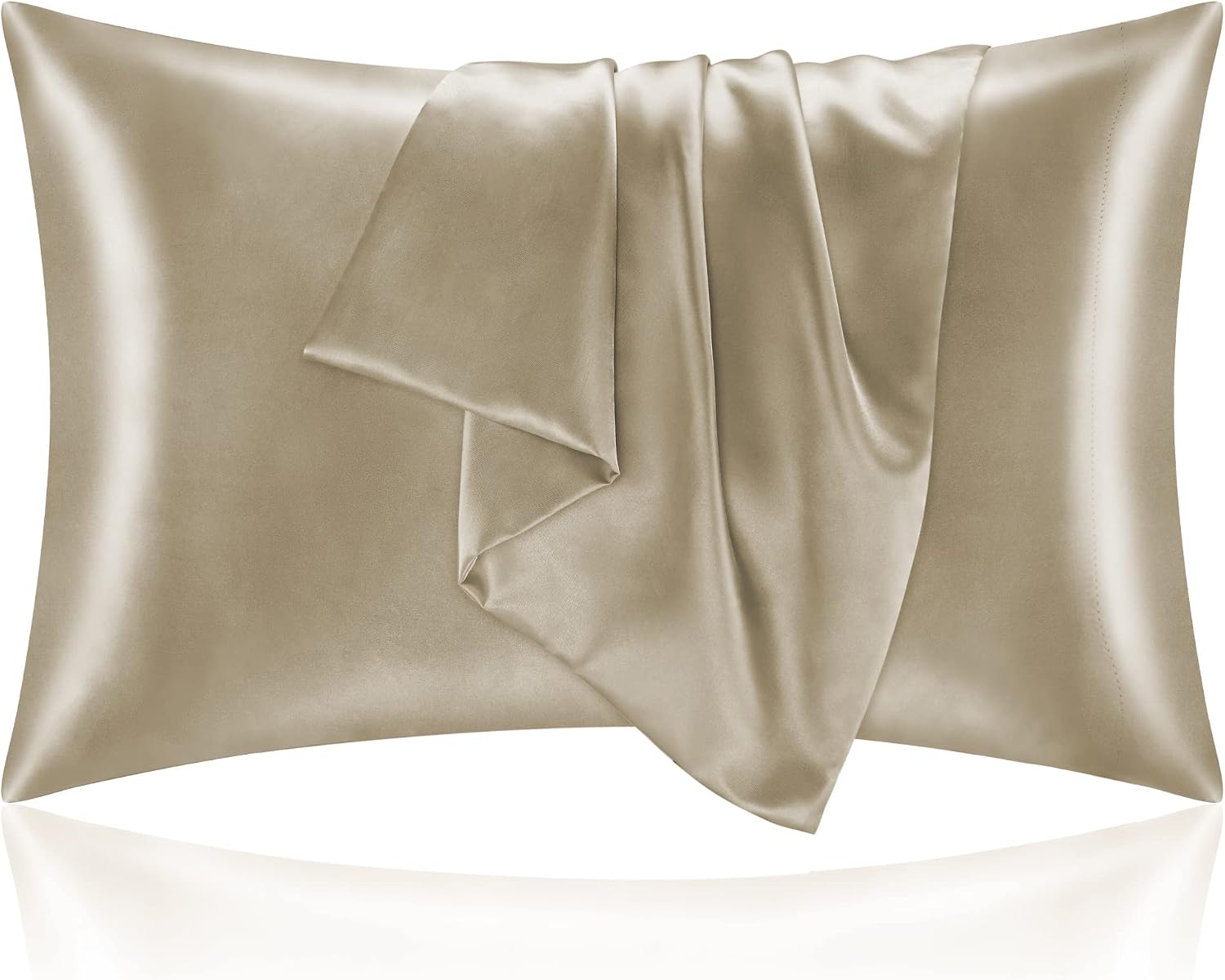 Bedelite Satin Pillowcase for Hair and Skin, Super Soft and Cooling Similar to Silk Pillow Cases 2 Pack with Envelope Closure, Gift for Wom…