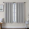 Gwine Silver Grey Blackout Curtains for Bedroom 54 Inches Long, Thermal Insulated Room Darkening Curtains for Living Room Each 40" Wx54…
