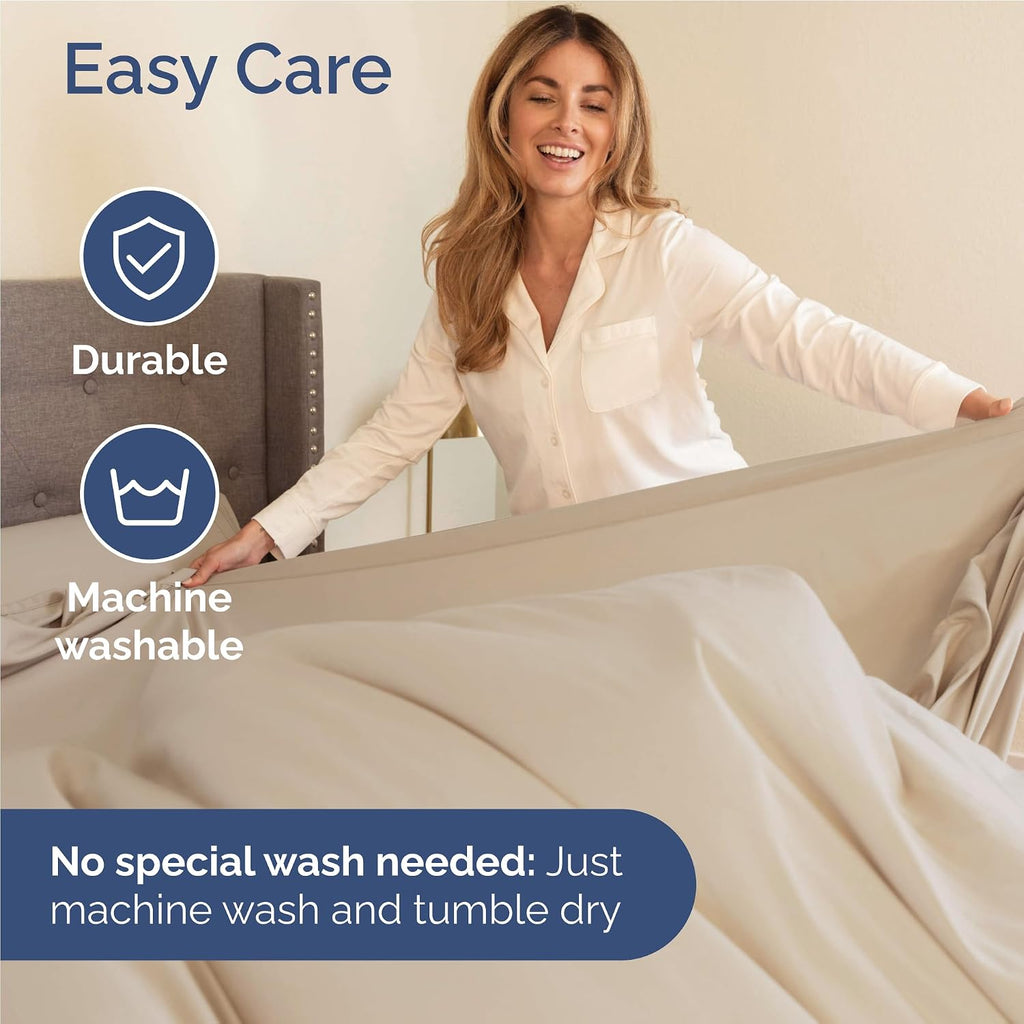 Full Size 4 Piece Sheet Set - Comfy Breathable & Cooling Sheets - Hotel Luxury Bed Sheets for Women & Men - Deep Pockets, Easy-Fit, Extra…